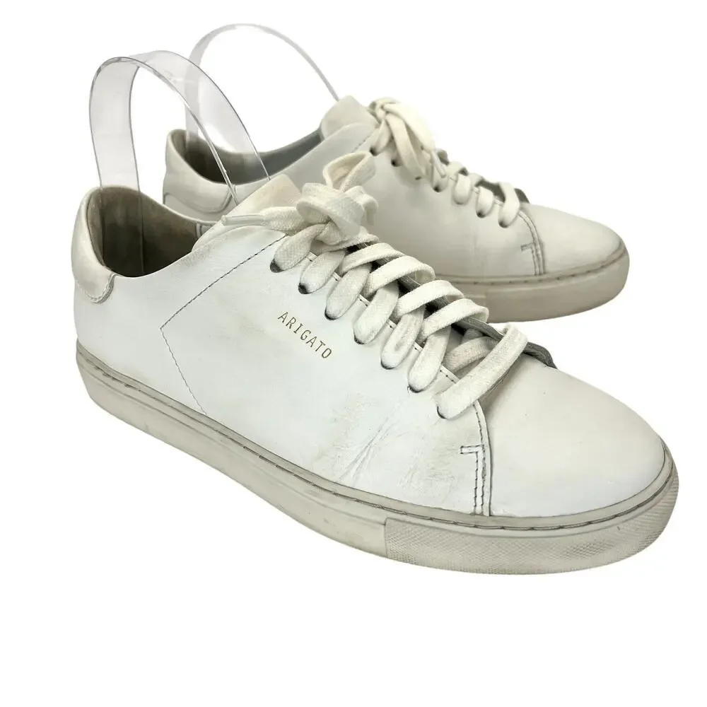 Axel Arigato Clean 90 White Leather Sneakers 39 Lace Up Low Top